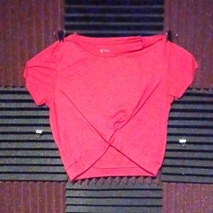 Buff Bunny knotty crop top, size Large,  hot pink